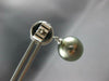 LARGE .54CT DIAMOND & AAA TAHITIAN PEARL 14KT WHITE GOLD 3D FUN HANGING EARRINGS