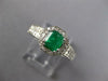 1.06CT DIAMOND & AAA EMERALD 14KT WHITE GOLD HALO OCTAGON FRIENDSHIP LOVE RING