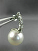 ESTATE LARGE .72CT DIAMOND & AAA SOUTH SEA PEARL 18K WHITE GOLD 5 STONE EARRINGS