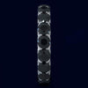 5.27CT BLACK DIAMOND 14KT WHITE GOLD 3D ROUND ETERNITY WEDDING ANNIVERSARY RING