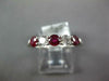 1.03CT DIAMOND & AAA RUBY 18KT WHITE GOLD ROUND 4mm SHARE PRONG ANNIVERSARY RING