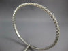 3CT DIAMOND 14K WHITE GOLD 3D CLASSIC 3MM SEMI ETERNITY FLEXIBLE BANGLE BRACELET