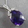 2.36CT DIAMOND & AAA AMETHYST 14KT WHITE GOLD OVAL & ROUND FUN FLOATING PENDANT