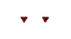 ESTATE .35CT AAA RUBY 18KT WHITE GOLD 3D TRILLION SHAPE TRIANGULAR STUD EARRINGS