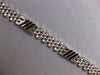 ESTATE WIDE 14KT WHITE GOLD BLACK ENAMEL RECTANGULAR PANTHER LINK FUN BRACELET