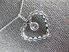 1.38CT DIAMOND 14KT WHITE GOLD SOLITAIRE OPEN HEART LOVE FLOATING PENDANT #27290