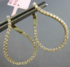 LARGE 1.07CT DIAMOND 14KT YELLOW GOLD 3D OPEN TEAR DROP SIDEWAY HANGING EARRINGS