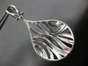 ESTATE LARGE 1.30CT DIAMOND 14K WHITE GOLD 3D TEAR DROP CLIP ON HANGING EARRINGS