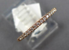 ESTATE .09CT DIAMOND 14K ROSE GOLD 3D CLASSIC ROUND 1.5MM SEMI ETERNITY FUN RING