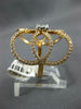 ESTATE LARGE .60CT DIAMOND 18KT WHITE & ROSE GOLD 3D FLOWER LOVE KNOT FUN RING