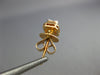 ESTATE .28CT DIAMOND 18K ROSE GOLD ROUND & BAGUETTE CLUSTER SQUARE STUD EARRINGS