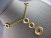 LARGE .15CT DIAMOND 14KT 2 TONE GOLD MULTI CIRCULAR BY THE YARD LARIAT NECKLACE