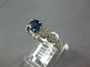 1.33CT DIAMOND & AAA SAPPHIRE 14KT WHITE GOLD ROUND MULTI FLOWER ENGAGEMENT RING