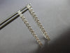 ESTATE LARGE 1.52CT DIAMOND 14K WHITE GOLD INSIDE OUT RECTANGULAR HOOP HANGING EARRINGS