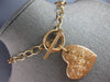 LARGE .38CT DIAMOND 14KT ROSE GOLD 3D ETOILE MATTE & SHINY HEART TOGGLE NECKLACE