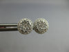 ESTATE .52CT DIAMOND 14KT WHITE GOLD 3D CLASSIC ROUND CLUSTER HALO STUD EARRINGS