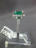 1.40CT DIAMOND & AAA EMERALD 14KT WHITE GOLD SQUARE & ROUND HALO ENGAGEMENT RING