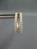ESTATE .27CT DIAMOND 18KT ROSE GOLD ROUND CLASSIC OVAL HUGGIE HANGING EARRINGS