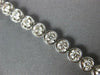 ESTATE LARGE 3.01CT DIAMOND 14KT WHITE GOLD 3D ROUND BEZEL PRONG TENNIS BRACELET