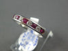 ESTATE 1.15CT DIAMOND & AAA RUBY 18KT WHITE GOLD ROUND CHANNEL ANNIVERSARY RING