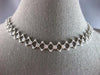 WIDE 1.0CT DIAMOND 14KT WHITE GOLD ETOILE BEZEL CRISS CROSS GEOMETRICAL NECKLACE
