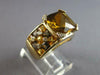 LARGE 7.72CT DIAMOND & AAA CITRINE & SMOKY TOPAZ 14K YELLOW GOLD FUN RING #27548