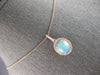 2.36CT DIAMOND & AAA AUSTRALIAN OPAL 14KT ROSE GOLD OVAL HALO FLOATING PENDANT