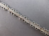 ESTATE WIDE 2.0CT DIAMOND 14K WHITE GOLD 3D ROUND CHANNEL FLORAL TENNIS BRACELET