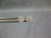 ESTATE .36CT DIAMOND 14KT WHITE GOLD CLUSTER FLOWER CLASSIC STUD EARRINGS #10584