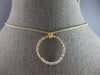 .26CT DIAMOND 14KT YELLOW GOLD 3D ROUND BEZEL CIRCLE OF LIFE ROPE FUN NECKLACE