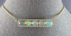 LARGE 3.88CT DIAMOND & AAA AUSTRALIAN OPAL 14K YELLOW GOLD OVAL 5 STONE NECKLACE