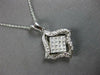 .52CT DIAMOND 18KT WHITE GOLD ROUND & PRINCESS INVISIBLE SQUARE FLOATING PENDANT