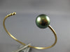 .1CT DIAMOND & AAA TAHITIAN PEARL 18K YELLOW GOLD 3 STONE ETOILE BANGLE BRACELET