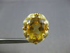 ANTIQUE EXTRA LARGE 20CT AAA YELLOW TOPAZ 18KT YELLOW GOLD OVAL EARRINGS #28131