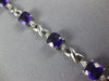 8.10CT DIAMOND & AAA AMETHYST 14KT WHITE GOLD 3D CUSHION & ROUND TENNIS BRACELET