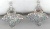 ESTATE .46CT DIAMOND 14KT WHITE GOLD 3D PAVE BUTTERFLY FUN HANGING EARRINGS