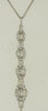 ESTATE .55CT DIAMOND 14KT WHITE GOLD 3D MULTI LEAF DROP FLOATING PENDANT