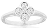 .40CT ROUND DIAMONDS 14KT WHITE GOLD 5 STONE SEMI BAZEL CLASSIC FLOWER FUN RING