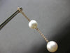EXTRA LARGE 1.81CT DIAMOND & AAA SOUTH SEA PEARL 18KT ROSE GOLD HANGING EARRINGS