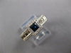1.15CT DIAMOND & AAA SAPPHIRE 14KT WHITE GOLD PRINCESS & ROUND SQUARE FUN RING