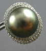 EXTRA LARGE 1.15CT DIAMOND & AAA TAHITIAN PEARL 18KT WHITE GOLD CLIP ON EARRINGS