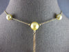 .40CT DIAMOND & AAA GOLDEN SOUTH SEA PEARL 14KT YELLOW GOLD LARIAT LOVE NECKLACE