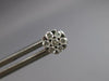 ESTATE SMALL .25CT DIAMOND 14KT WHITE GOLD 3D CLUSTER FLOWER STUD EARRINGS