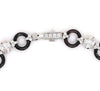 LARGE 3.23CT DIAMOND 18KT WHITE GOLD ROUND & BAGUETTE SQUARE CIRCULAR BRACELET