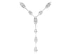 2.5CT DIAMOND 14KT WHITE GOLD 3D ROUND & BAGUETTE MARQUISE & PEAR SHAPE NECKLACE