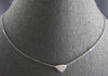 ESTATE .11CT DIAMOND 14KT WHITE GOLD 3D PAVE TRIANGULAR BY THE YARD FUN NECKLACE