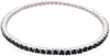 ESTATE 2.41CT AAA SAPPHIRE 14KT WHITE GOLD ROUND SQUARE SETTING TENNIS BRACELET