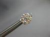 1.04CT DIAMOND 14KT ROSE GOLD 3D CLASSIC FLOWER ROUND INVISIBLE STUD EARRINGS