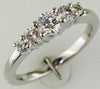 .75CT DIAMOND 14KT WHITE GOLD 3D ROUND SHARED PRONG 5 STONE ANNIVERSARY RING