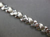 ESTATE WIDE 14KT WHITE GOLD CLASSIC MATTE & SHINY LOVE KNOT DESIGN FUN BRACELET